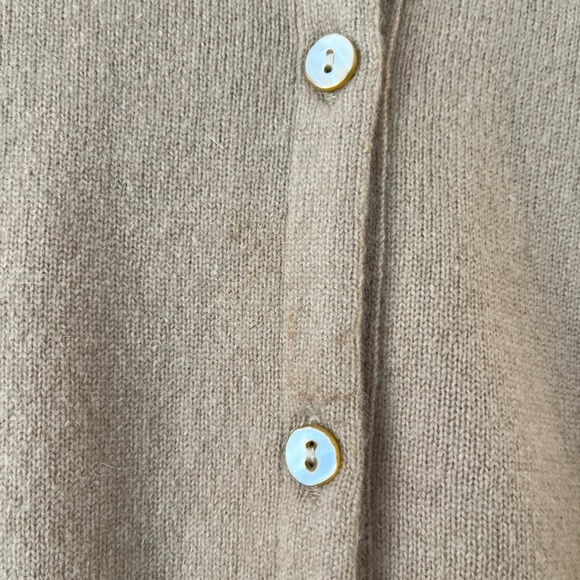 Sutton Studio Cashmere Only at Bloomingdale’s Vintage Tan Sweater Cardigan - Picture 4 of 7